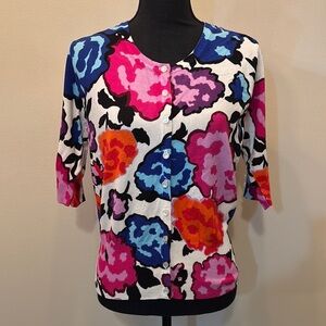 Audrey & Grace Women’s 3/4 Sleeve Floral Cardigan Button Down Size XL‎